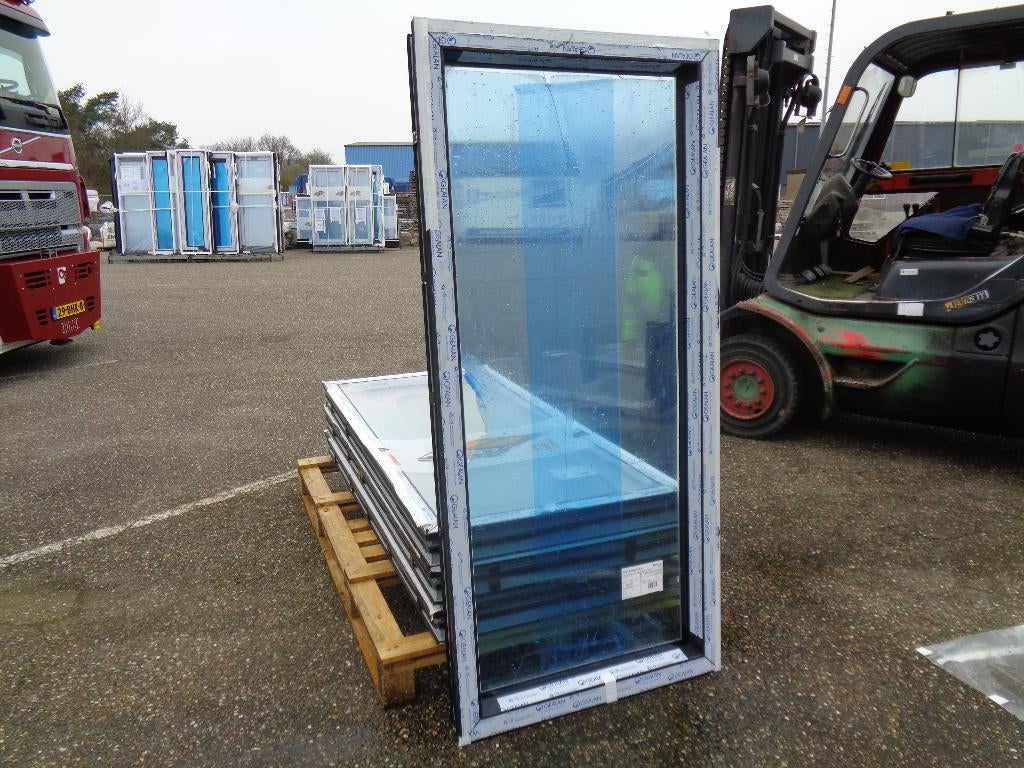 HEBO KUNSTSTOF BUITENKOZIJN met VAST GLAS (trisolide)90x195, Kunststof, Deurkozijn, Nieuw, 150 tot 225 cm