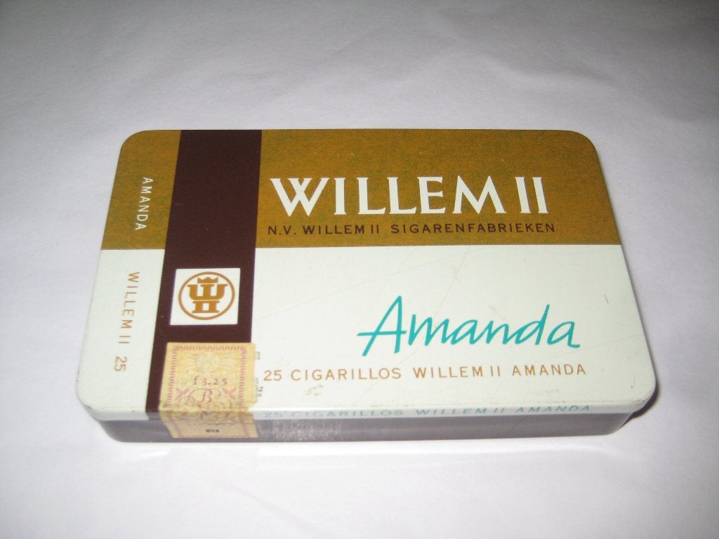 blikje sigaren willem II amanda (valkenswaard), Verzamelen, Blikken, Ophalen of Verzenden, Zo goed als nieuw, Overige