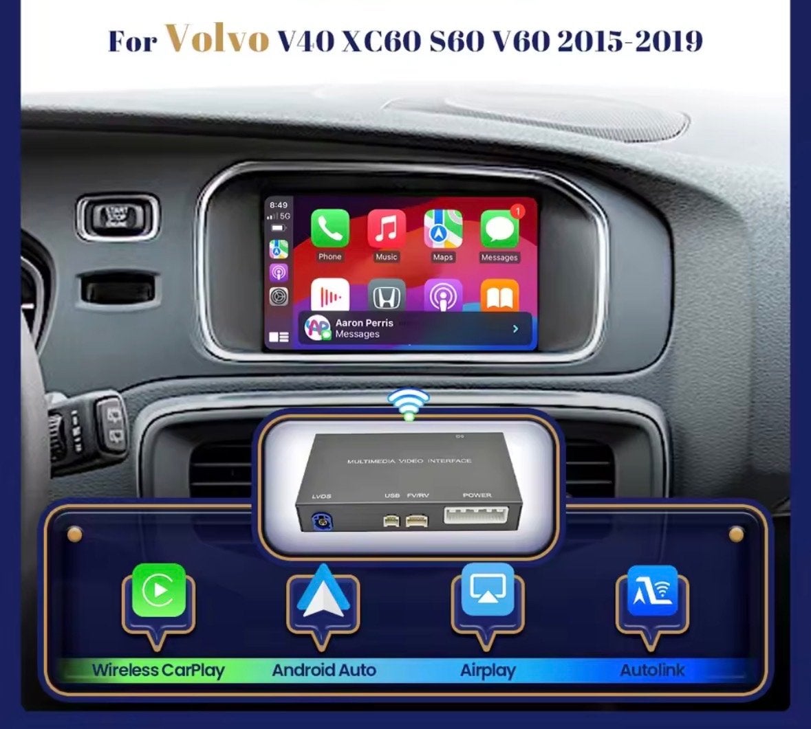 CarPlay/Android Auto Interface voor Volvo (2015-2019), Ophalen of Verzenden, Nieuw