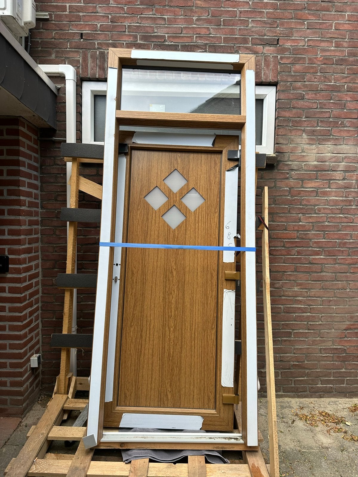 Nieuwe voordeur met kozijn en bovenlicht, Ophalen, 80 tot 100 cm, 215 cm of meer, Nieuw
