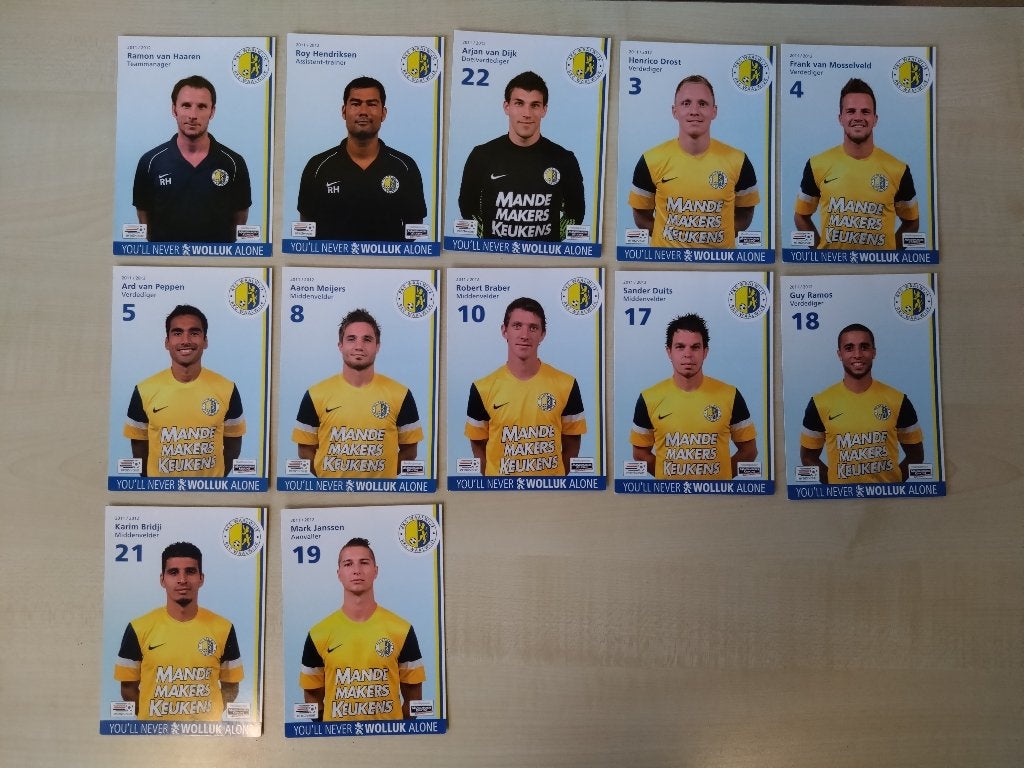 Diverse spelerskaarten RKC 2011-2012, Verzenden, Zo goed als nieuw, Overige binnenlandse clubs, Spelerskaart