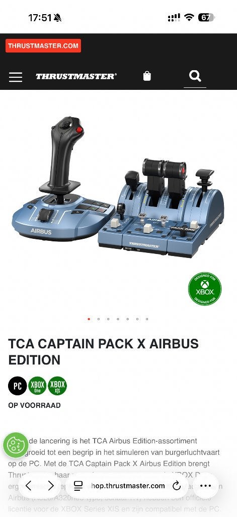 Thrustmaster TCA Captain Pack X Airbus Edition + 2 CLAMP, Spelcomputers en Games, Ophalen of Verzenden, Zo goed als nieuw, Thrustmaster