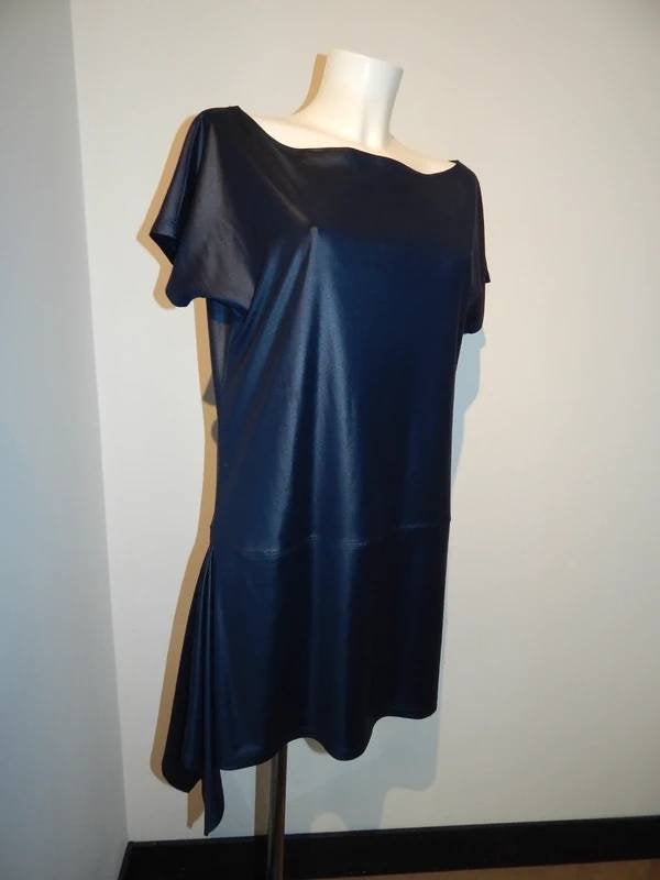 Sarah Pacini donker blauw jurkje tuniek zijkant langer, Maat 38/40 (M), Sarah Pacini, Zo goed als nieuw, Boven de knie