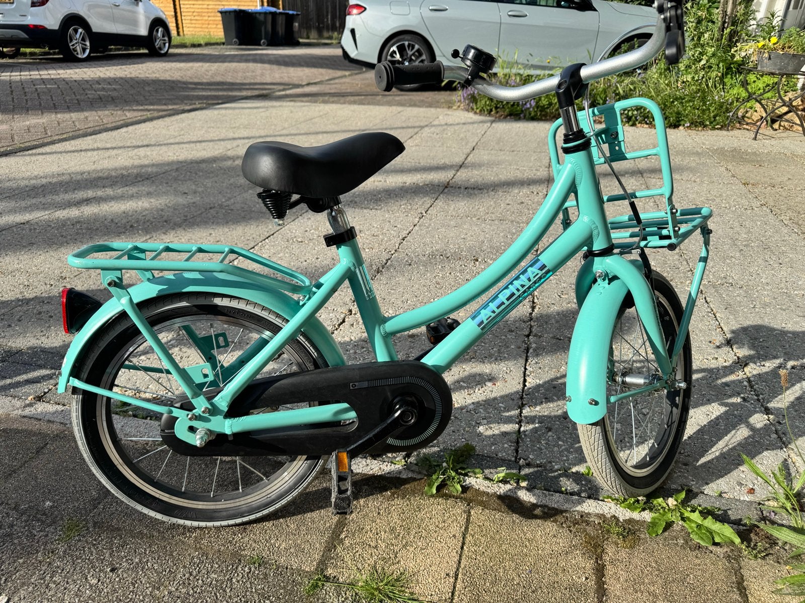 Alpina Cargo 16 inch kinderfiets, Ophalen, Zo goed als nieuw, Terugtraprem, 16 tot 20 inch