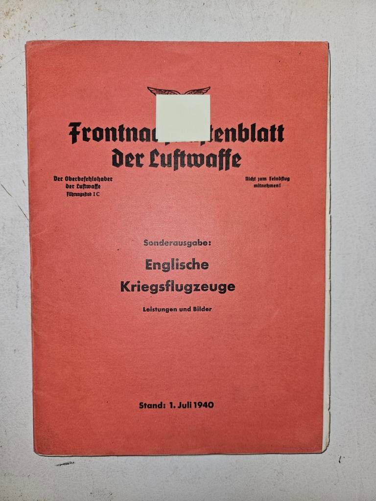 Frontnachrichtenblatt der Luftwaffe, Ophalen of Verzenden