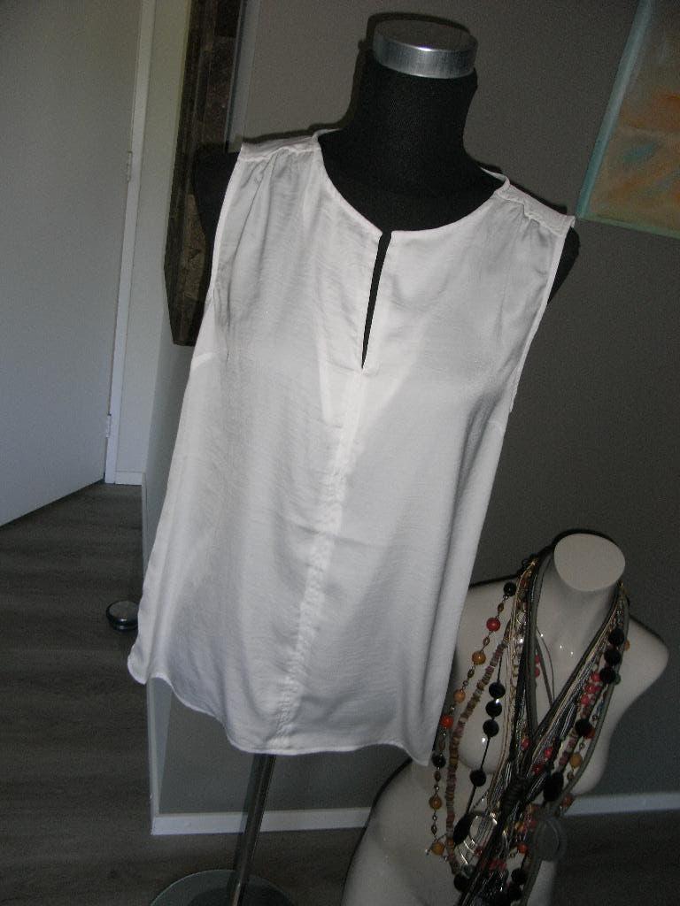 wit mouwloze blouse/top FREEQUENT mt S past 36/38, NIEUW!, Freequent, Wit, Nieuw, Ophalen of Verzenden