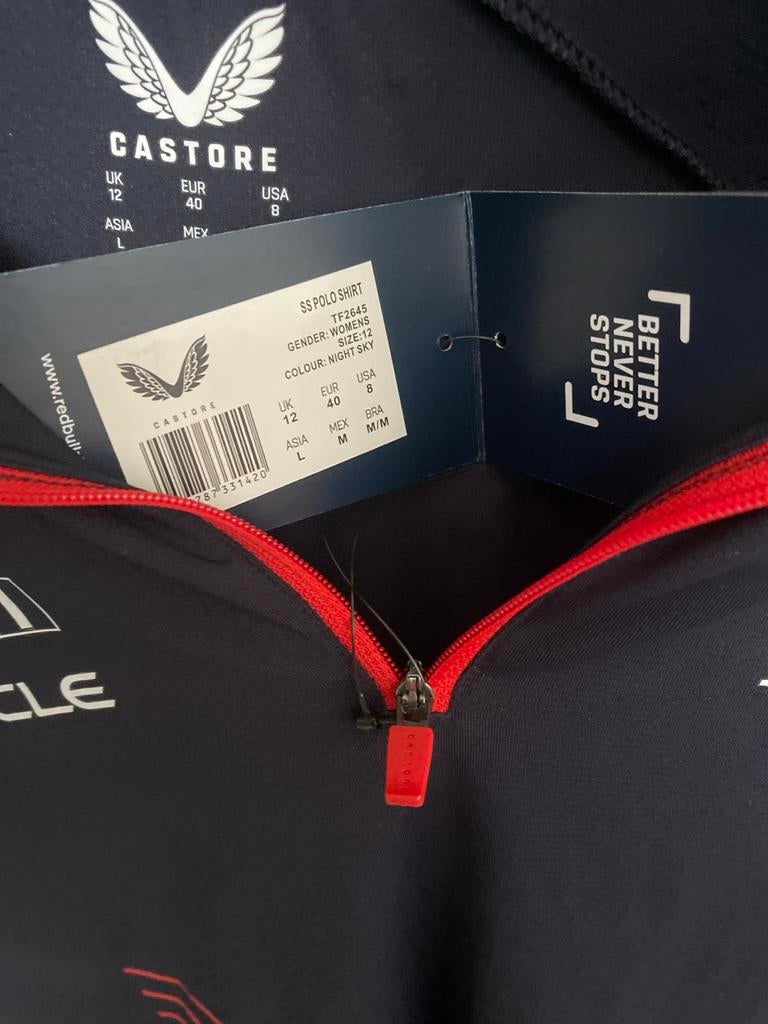 Castore Red Bull Racing F1 Polo Shirt Dames, Maat 38/40 (M), Blauw, Nieuw, Ophalen of Verzenden