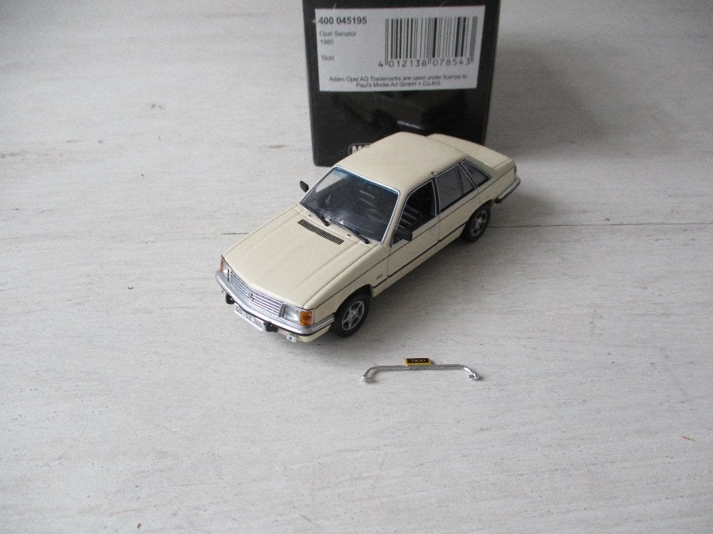 Minichamps Senator 1980 Taxi Schaal 1:43, Ophalen of Verzenden, Nieuw, Auto, MiniChamps
