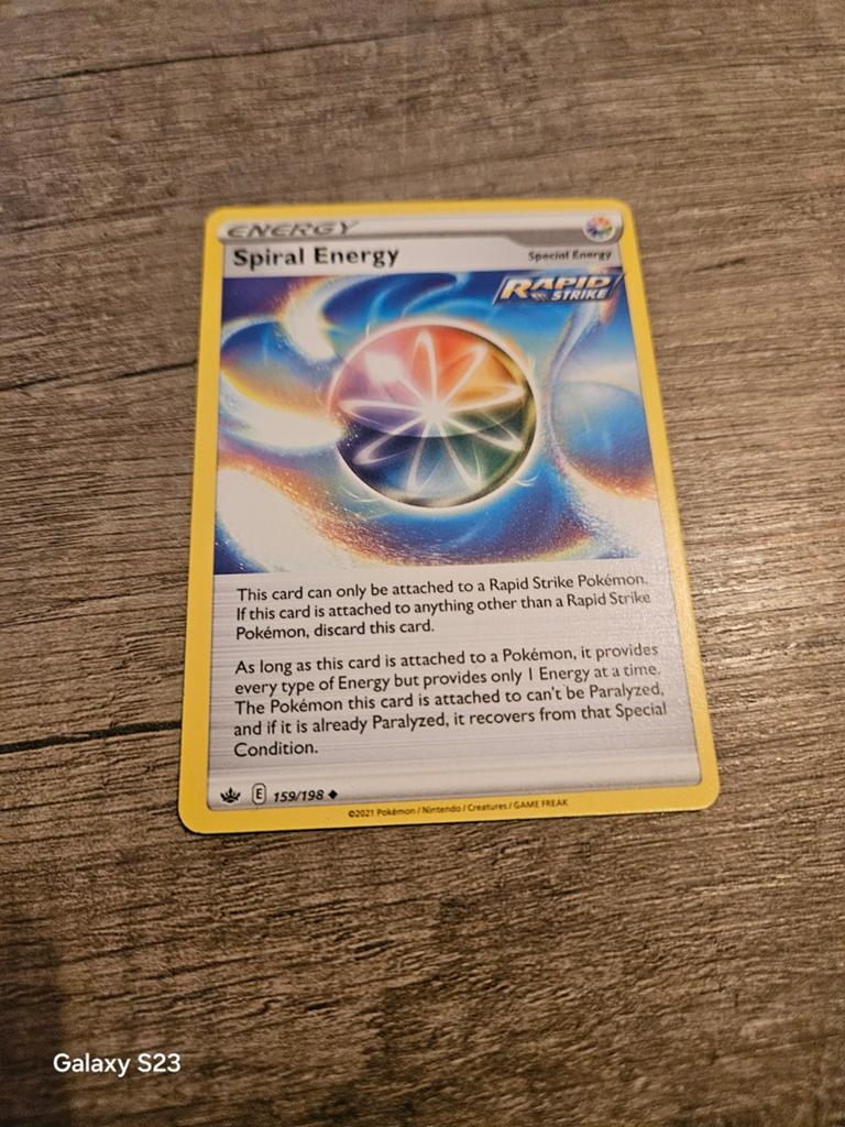Energy spiral energy pokemon kaart, Ophalen of Verzenden, Gebruikt, Losse kaart