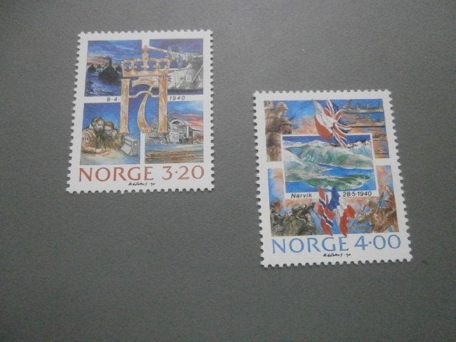 Postzegels Noorwegen 1985 Bevrijding - 1990 Duitse Bezetting, Verzenden, Noorwegen, Postfris