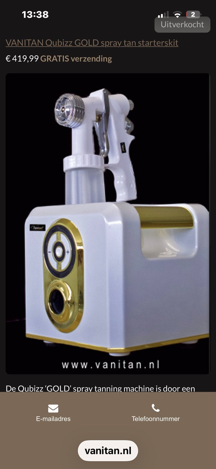 Airbrush tanning apparaat Vanitan professional, Ophalen of Verzenden, Nieuw, Overige typen