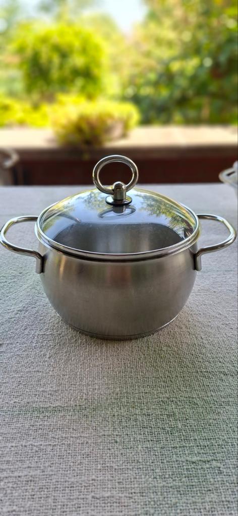 Fissler kookpan 2L met glazen deksel, geschikt voor gas, Ophalen of Verzenden, Rvs, Kookpan of Snelkookpan