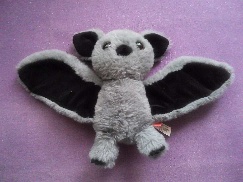 HEMA Knuffel VLEERMUIS. GRIJS - ZWART  **Nieuw**, Hema, Overige typen, Grijs, Nieuw