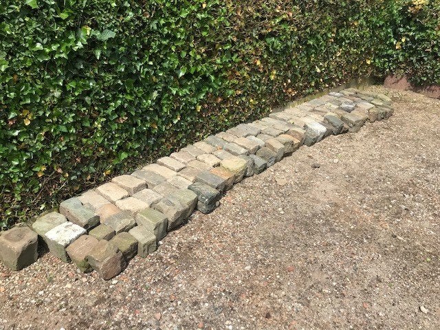 kasseien oude natuursteen 110 stuks, Ophalen, Overige materialen, Gebruikt, Kei