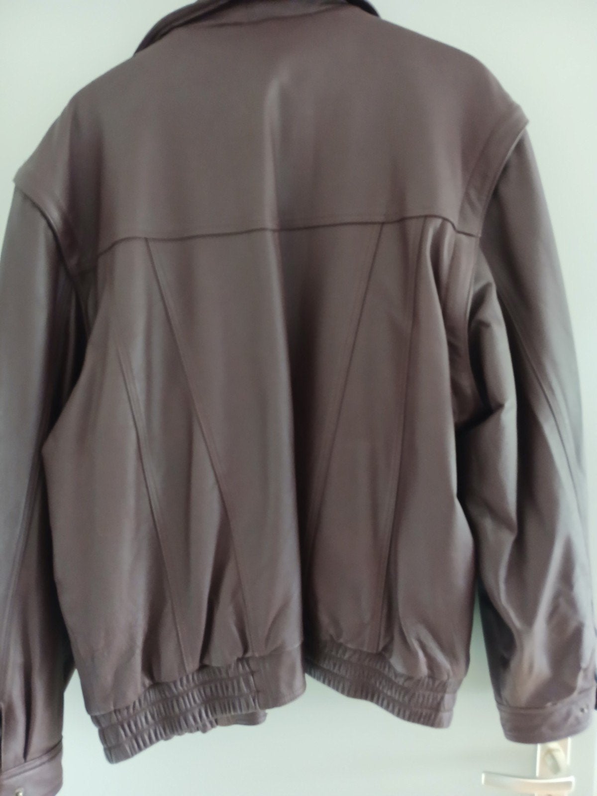 Heren Leren Jas Maat 56 - Bordeaux rood, Kleding | Heren, Jassen | Zomer, Gedragen, Maat 56/58 (XL), Bruin, Ophalen of Verzenden