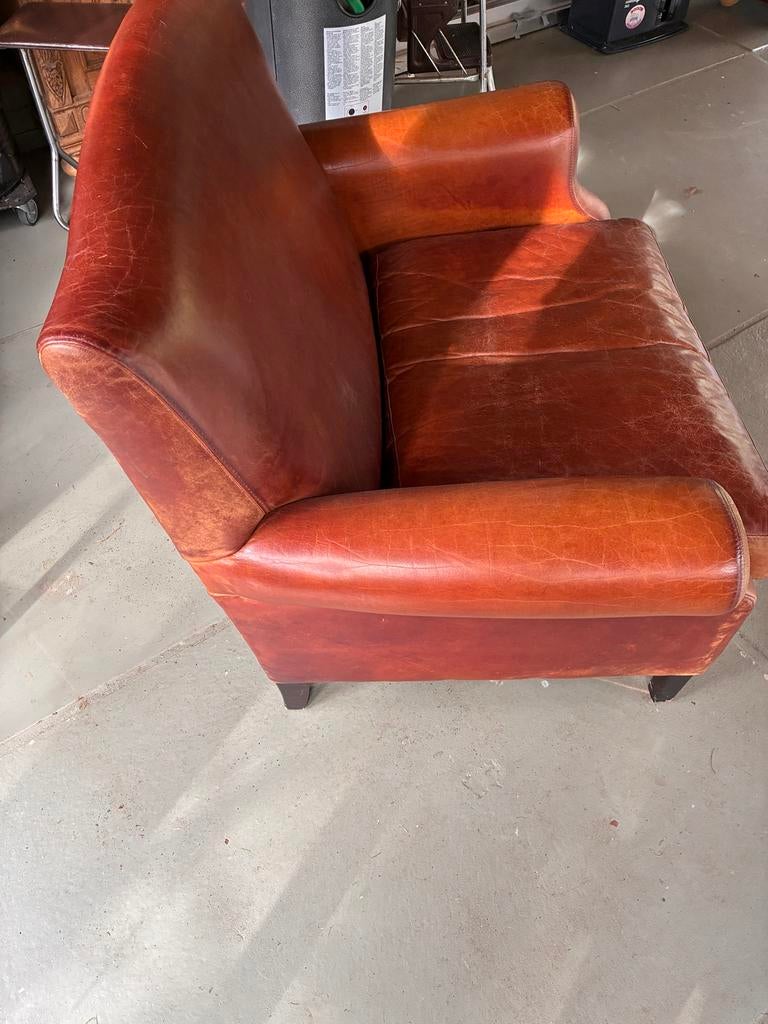 Leren Love Seat - Zeer Nette Staat - Breed 116cm, Ophalen, Bruin, Leer, Zo goed als nieuw