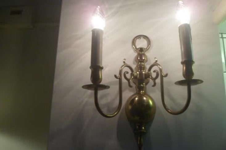 2-lichts messing wandlamp brons / koper wandlamp muurlamp, Ophalen of Verzenden