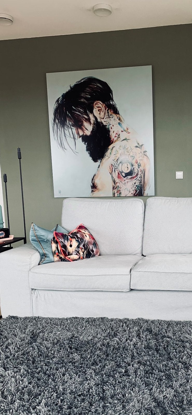 IKEA KIVIK Bank – Lichtgrijs – €50, Huis en Inrichting, Banken | Bankstellen, Ophalen, Gebruikt, Tweepersoons, 75 tot 100 cm