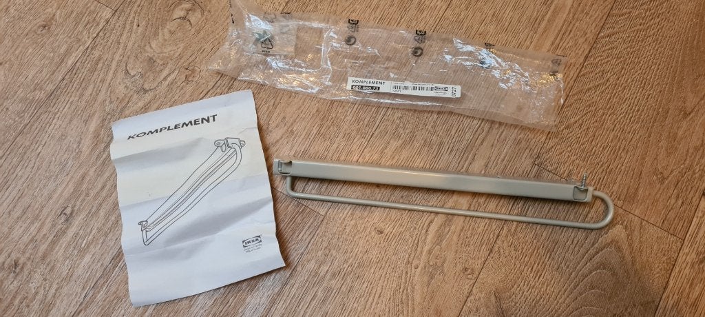Ikea - uitschuifbaar kledingrekje - komplement, Ophalen, Overige materialen, Minder dan 50 cm, Nieuw