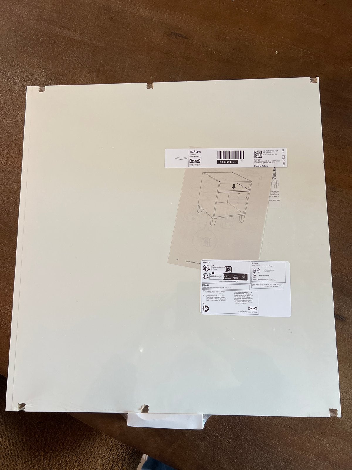 Nieuwe IKEA HJÄLPA plank, 60x55 cm, wit, Ophalen, Nieuw, 50 tot 100 cm, Minder dan 100 cm