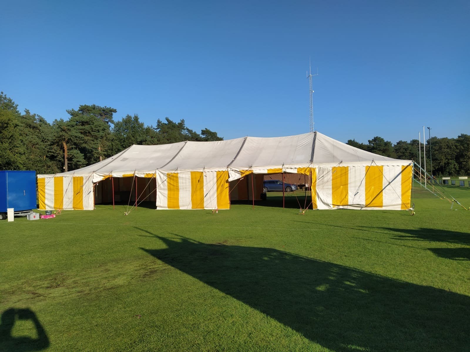 feest tent GROTE SPANTENT 10x25M (250 m²), Ophalen, Gebruikt, Overige typen, 6 meter of meer