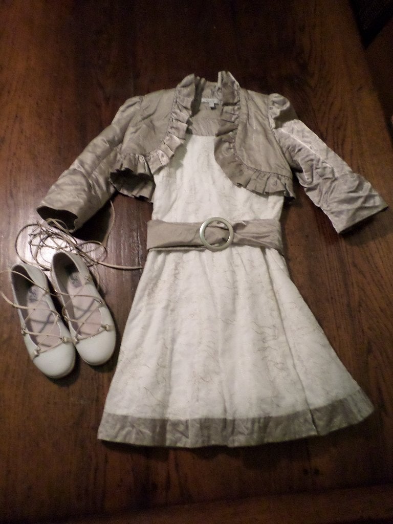 Charlie. Jurk en Bolero. Maat 128, Ophalen of Verzenden, Zo goed als nieuw, Meisje, Jurk of Rok