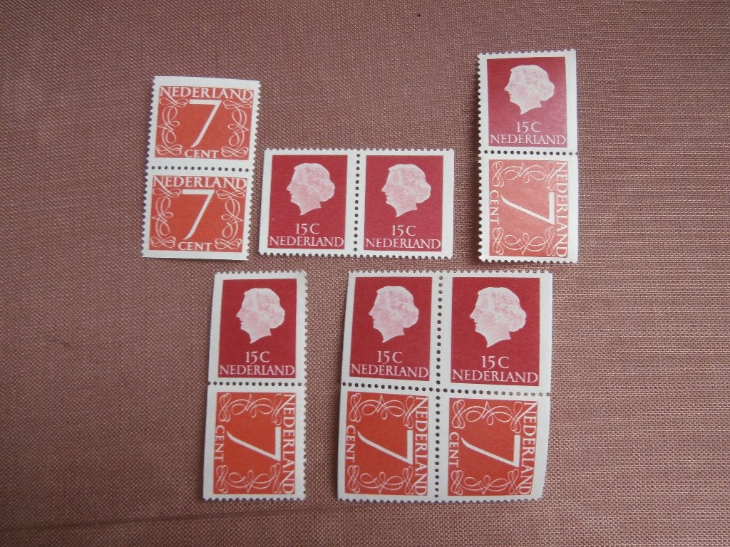 NL 1964; serie (5) combinaties  C5 t/m C9, Verzenden, Na 1940, Postfris