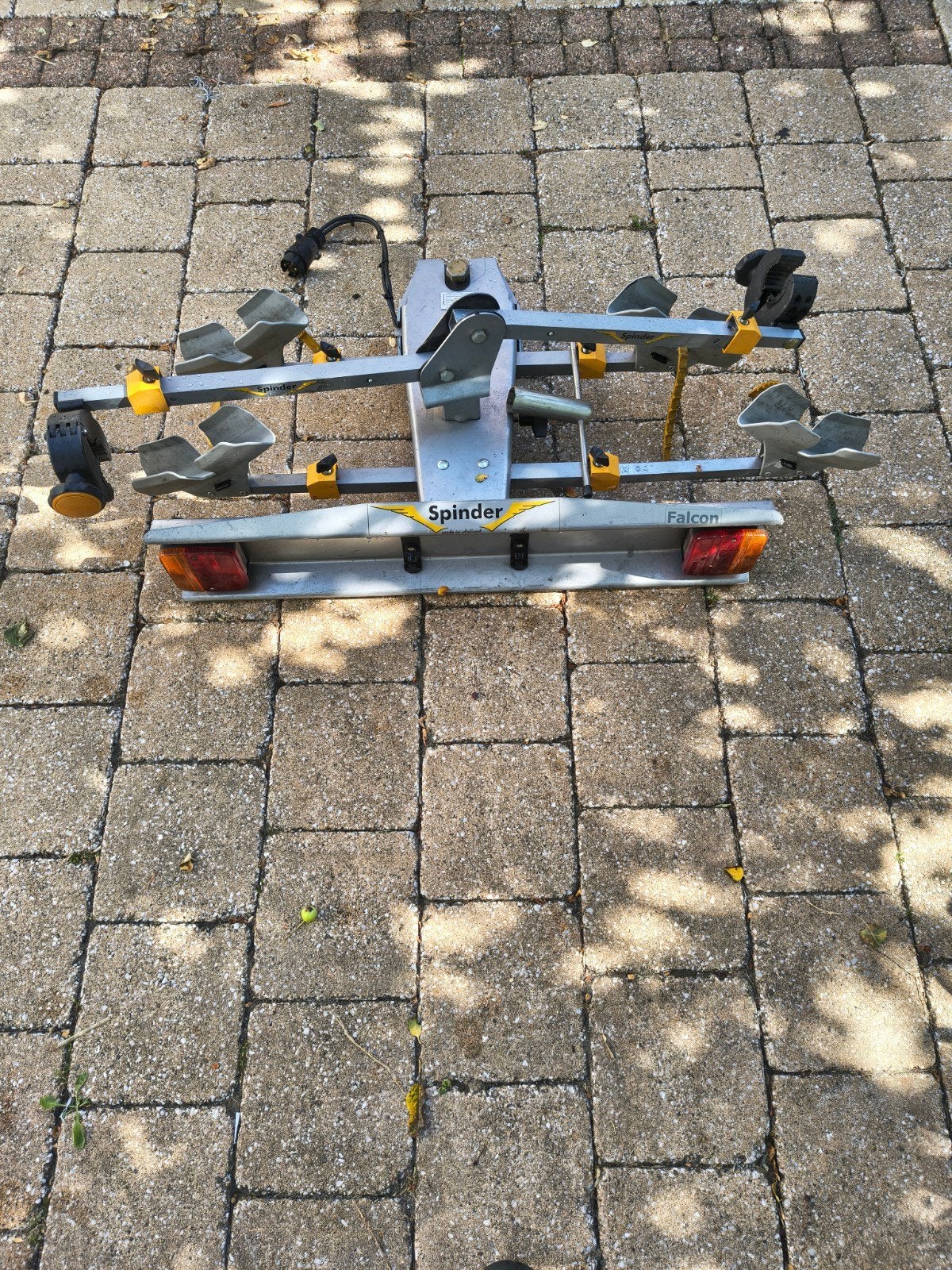 Spinder Falcon fietsendrager - aluminium, Ophalen, 2 fietsen, Gebruikt, Trekhaakdrager