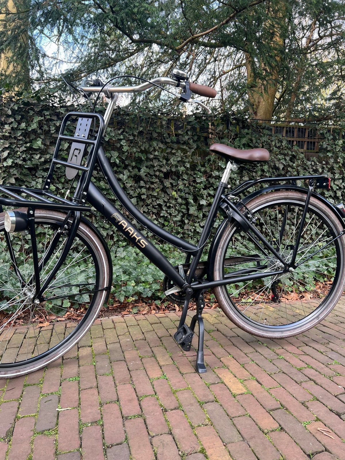 Zwarte transportfiets 6 versnellingen, 28 inch, Gebruikt, 47 tot 50 cm, Versnellingen, Ophalen
