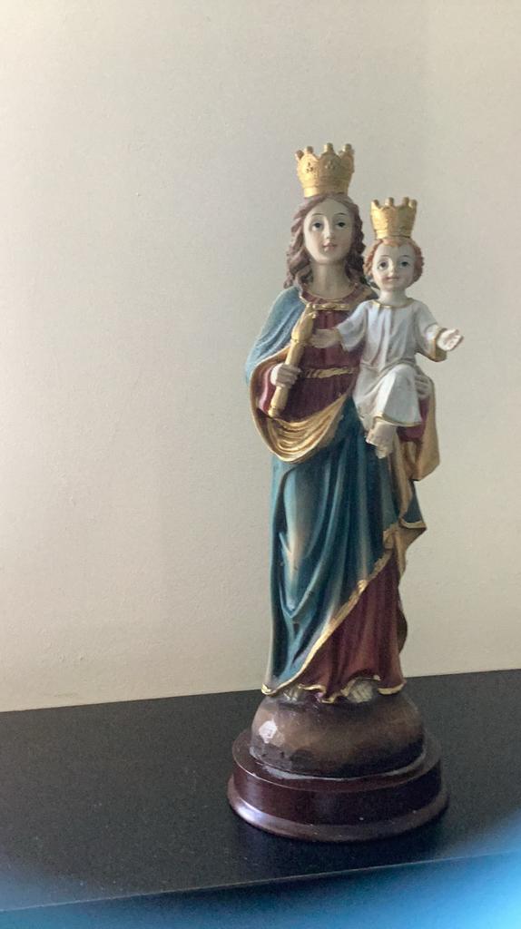 Beeld maria en jezus met kroontje, Antiek en Kunst, Antiek | Religie, Ophalen of Verzenden