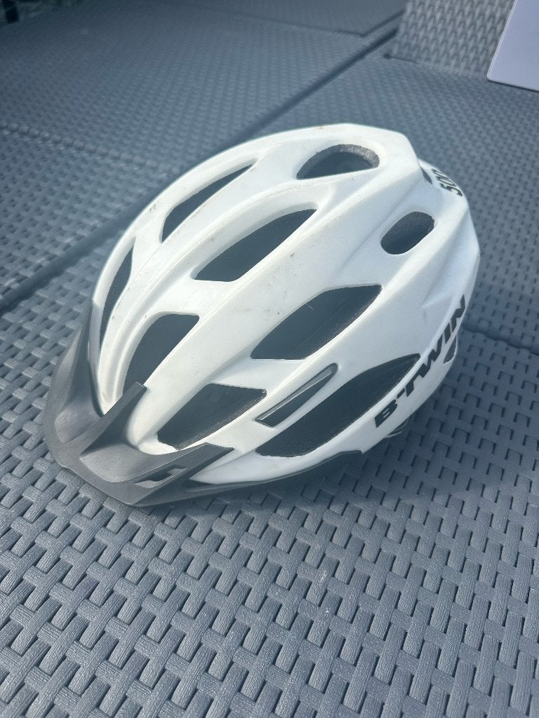 B'TWIN Fietshelm maat 500 wit/zwart – MTB / Racefiets, Ophalen, Gebruikt, Heer of Dame, Decathlon B'Twin