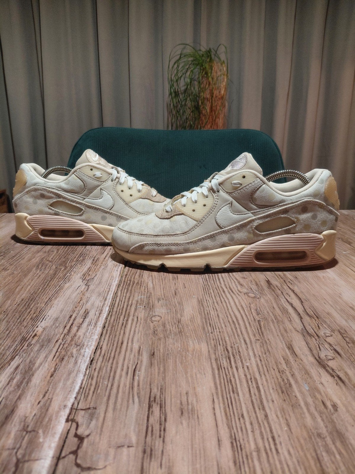 Nike Air Max 90 NRG Special Edition 'Shimmer Polka' Size 42, Beige, Nike, Ophalen of Verzenden, Sneakers of Gympen