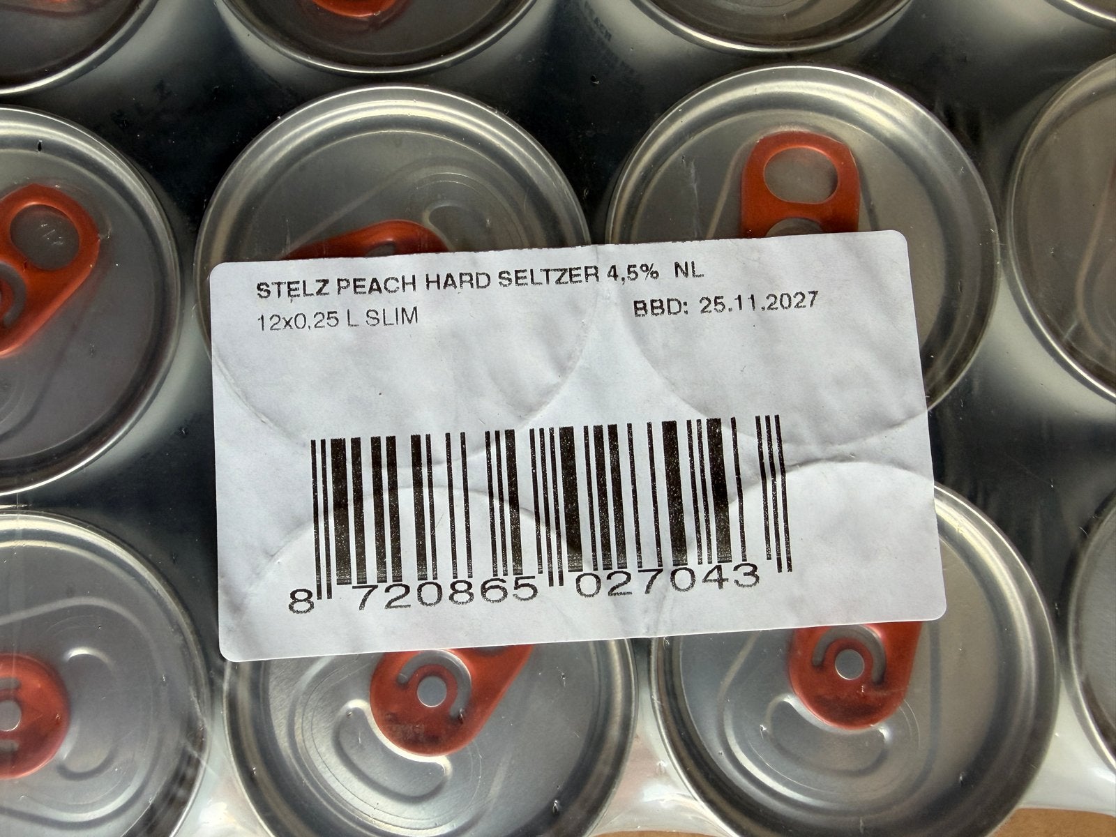 60x STËLZ Hard Seltzer Peach & Orange 4,5% – 5 trays, Ophalen