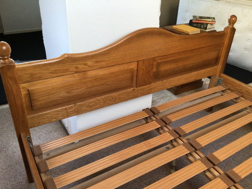 Ledikant 160 x 200, Ophalen, Gebruikt, Bruin, Tweepersoons
