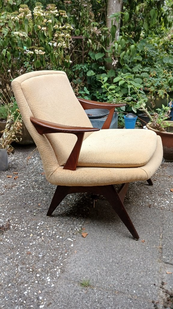 Vintage stoelen en tafel set Karl Edvard Korseth (LK Hjelle), Huis en Inrichting, Fauteuils, Ophalen, Minder dan 50 cm, Gebruikt