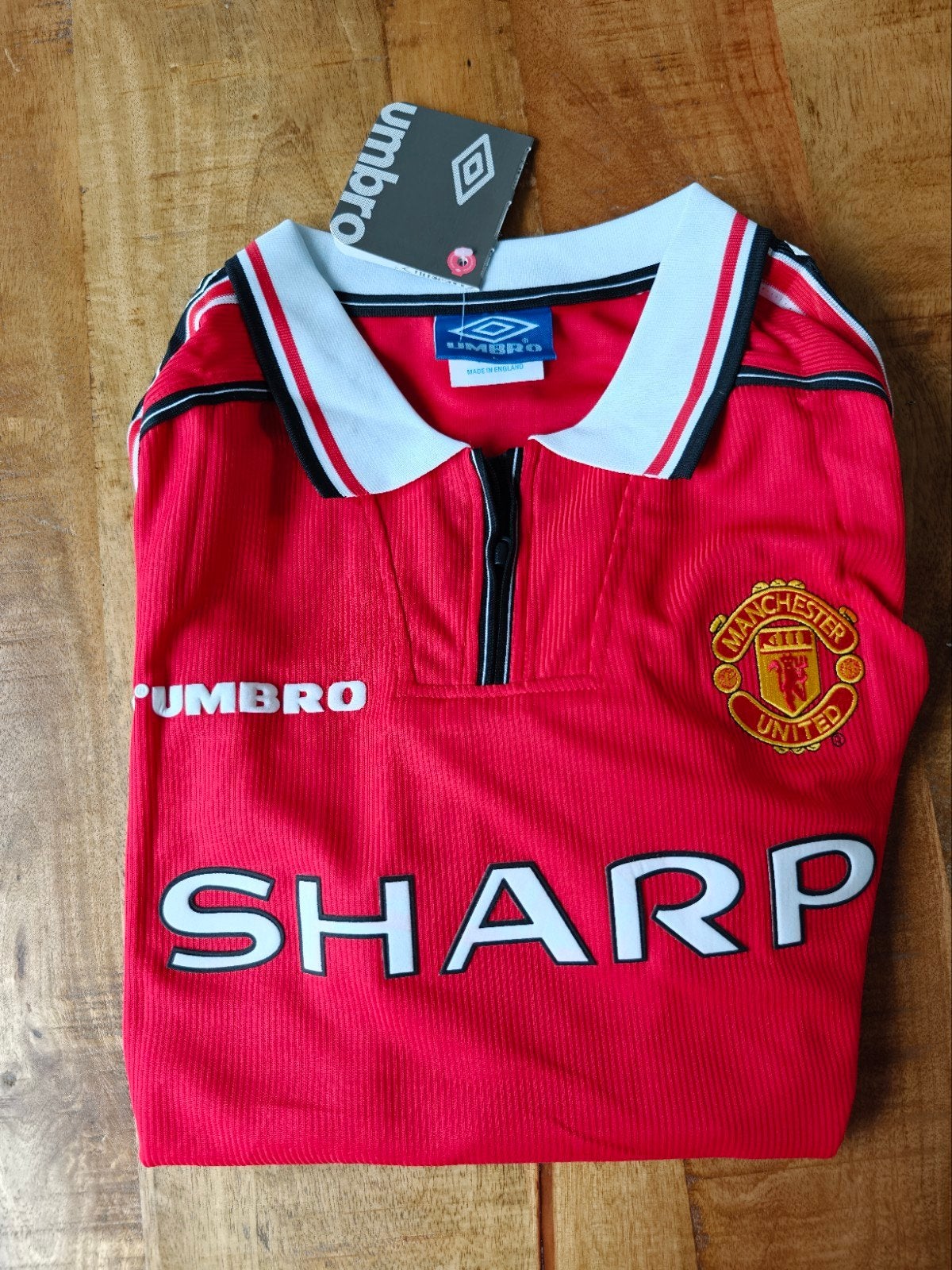 Manchester United Beckham Thuisshirt 1997/99 - Maat L, Sport en Fitness, Maat L, Verzenden, Nieuw, Shirt