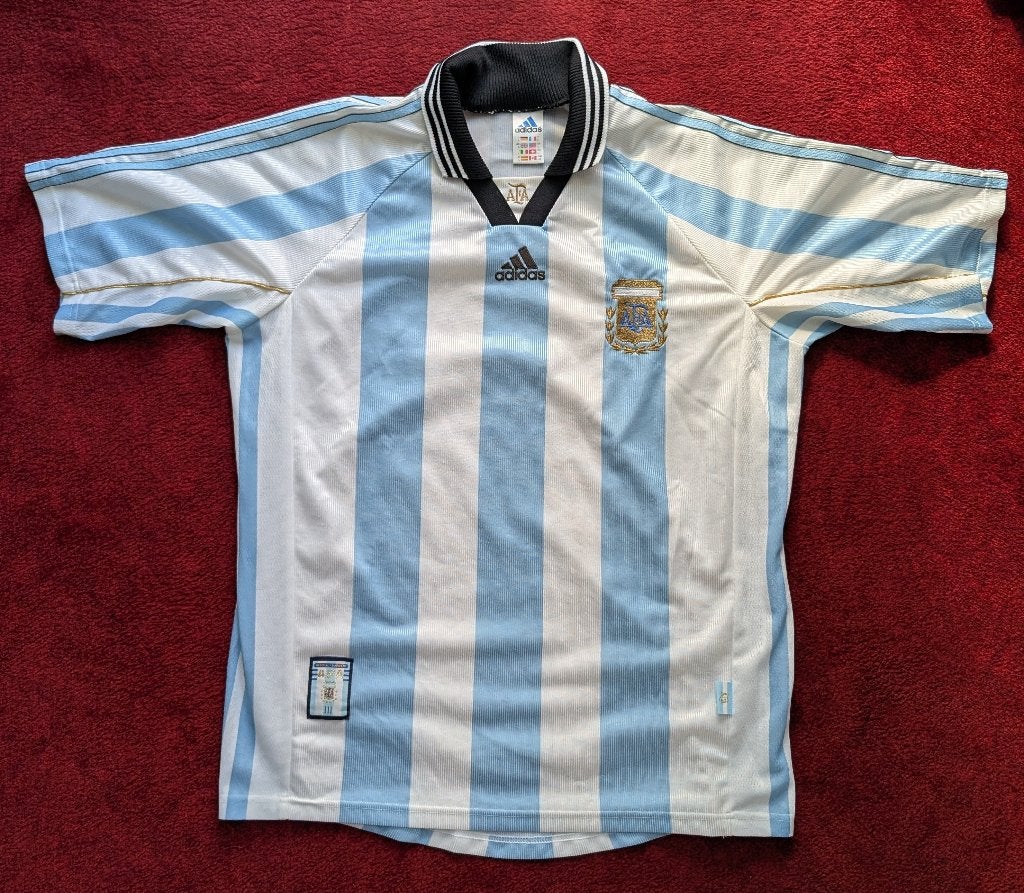WK-shirt Argentinië 1998 (L), Ophalen of Verzenden, Gebruikt, Buitenlandse clubs, Shirt