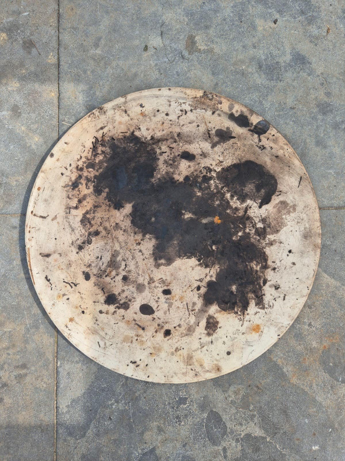 Kamado Joe pizzasteen 50cm, Ophalen of Verzenden, Gebruikt, Kamado Joe