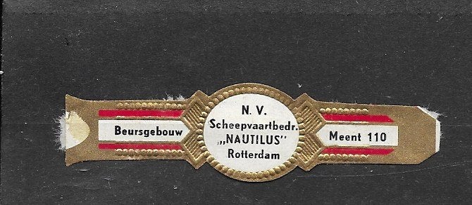 Nautilus, gebruikt sigarenbandje, Verzenden, Gebruikt, Sigarenbandjes