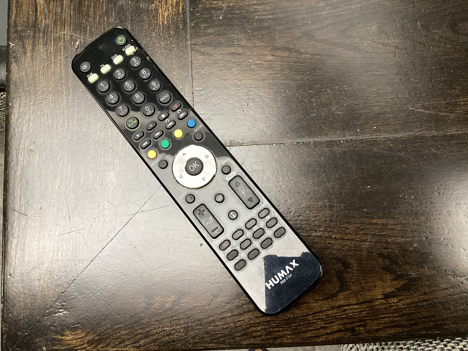 HUMAX rm f04 Afstandsbediening iHDR-5050c/5200c/5300c/5400c, Gebruikt, Tv, Ophalen of Verzenden, Origineel