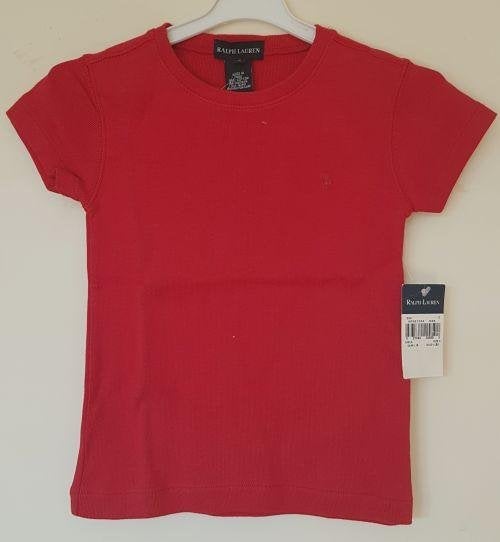 Maat 104 Rood Ralph Lauren meisjes t-shirt NIEUW (1649) a, Meisje, Nieuw, Ophalen of Verzenden, Shirt of Longsleeve