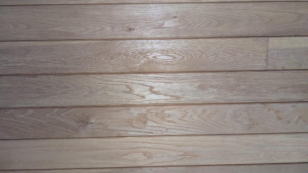 Eiken planken voor vloer of plafond, Doe-het-zelf en Verbouw, Hout en Planken, Gebruikt, Minder dan 25 mm, Eiken, Ophalen of Verzenden