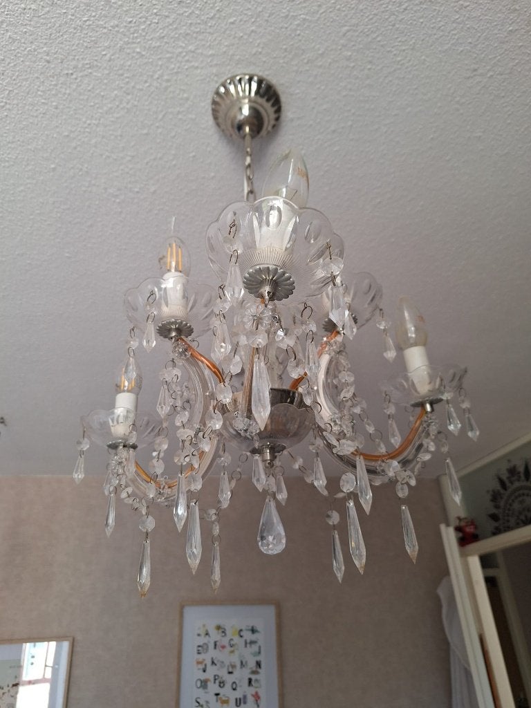 Kroonluchter plafondlamp hanglamp plafonniére, Ophalen, Gebruikt, Kunststof