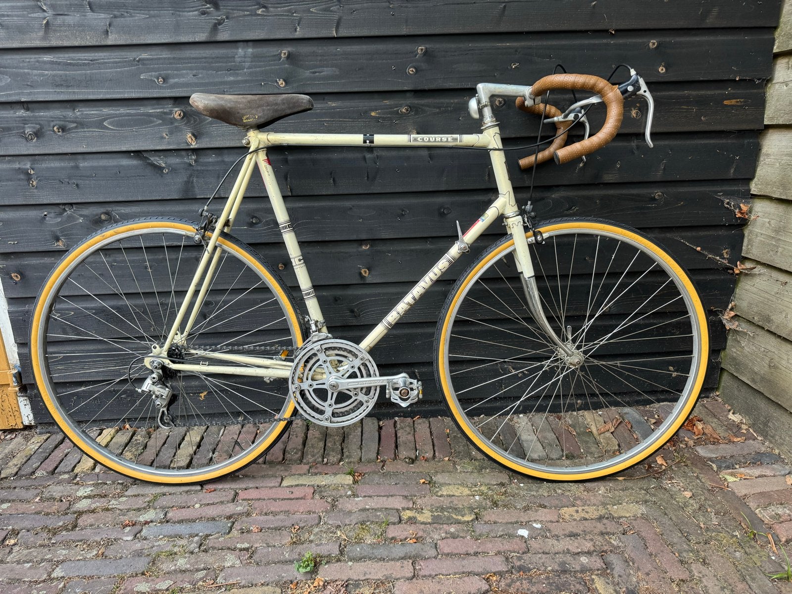 Batavus Course Vintage Racefiets - Wit, Framemaat 62cm, Fietsen en Brommers, Ophalen, Gebruikt, Staal, Batavus