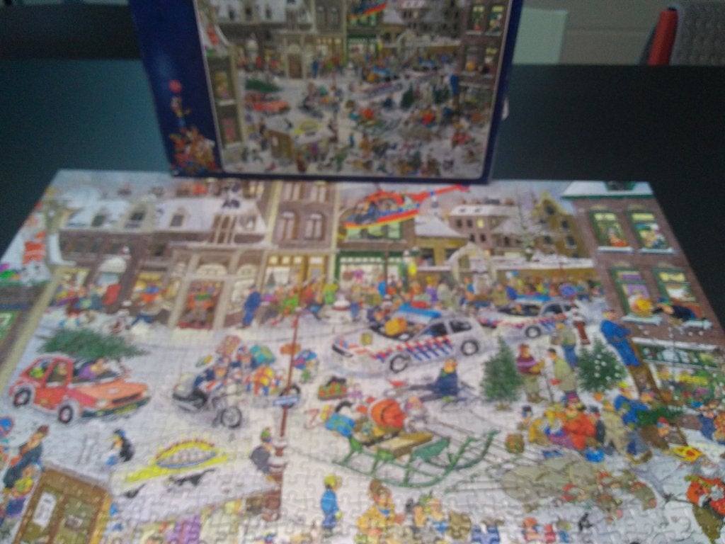 Kerstmis 13007 Jan van Haasteren puzzel, Ophalen of Verzenden, 500 t/m 1500 stukjes, Zo goed als nieuw, Legpuzzel