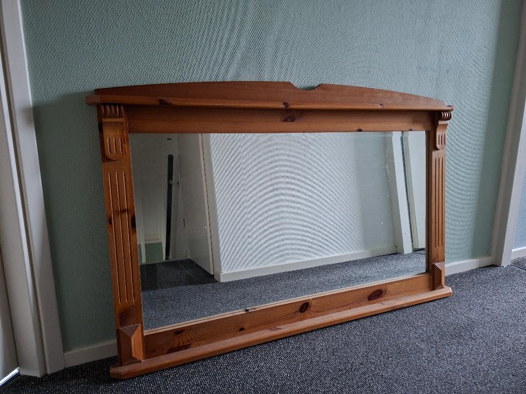 Grote spiegel, Huis en Inrichting, Woonaccessoires | Spiegels, Ophalen, Zo goed als nieuw, Rechthoekig, Minder dan 100 cm