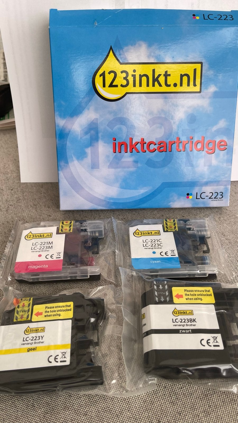 LC-223 Inktcartridges Set van 123 inkt (4 kleuren), Computers en Software, Printerbenodigdheden, Ophalen, Nieuw, 123inkt.nl
