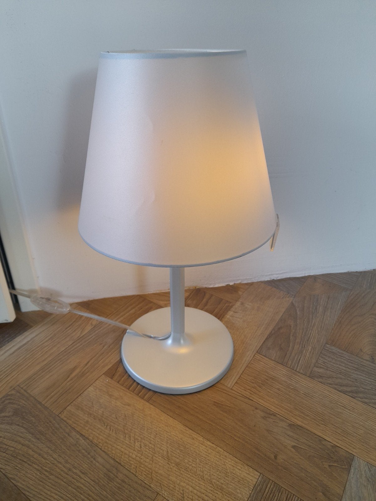 Design Artemide Melampo Notte lamp zilver / grijs, Ophalen, Kunststof, Nachtlamp, Zilver
