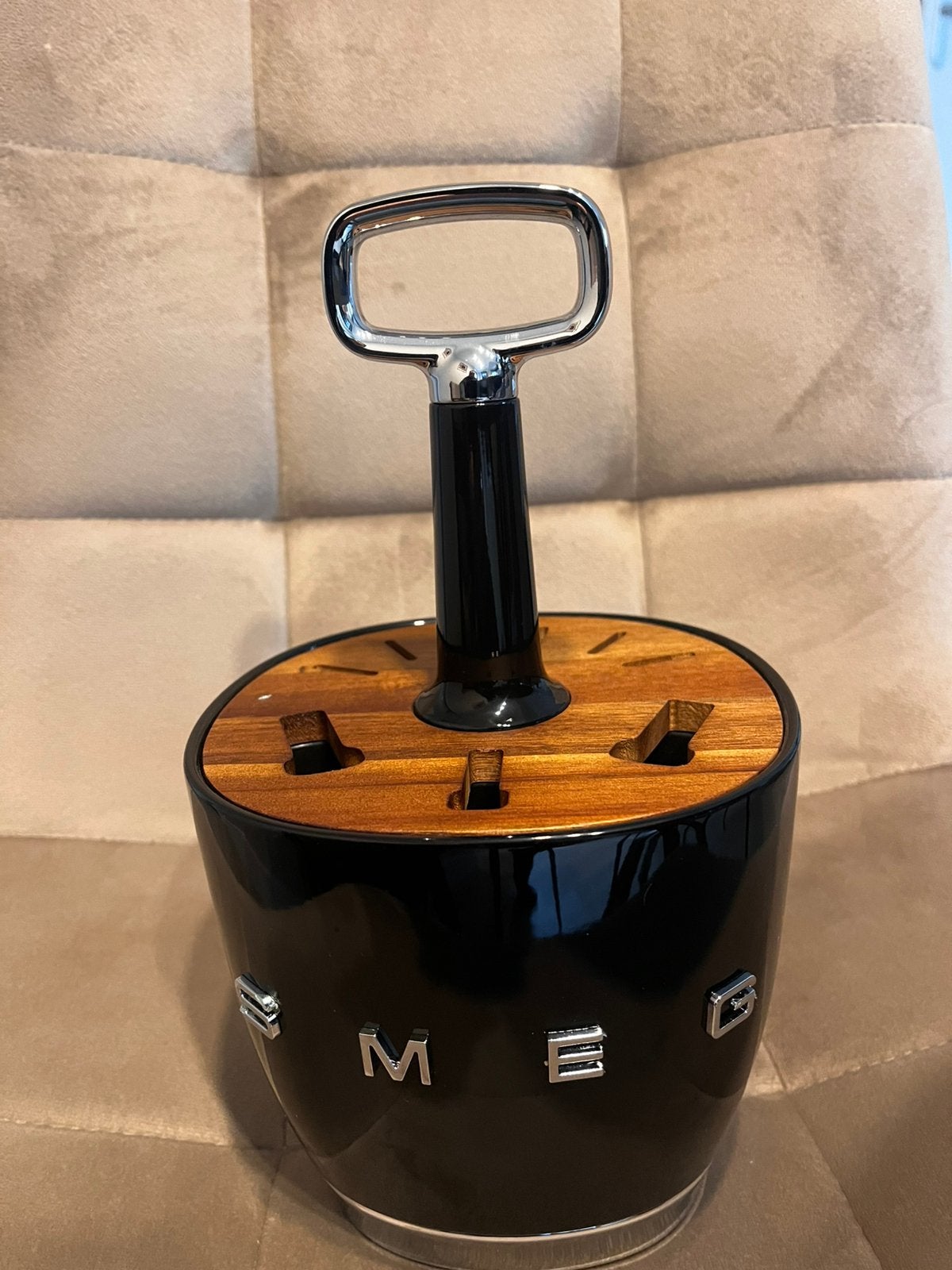 SMEG messenhouder, Overige typen, Ophalen of Verzenden, Zo goed als nieuw, Zwart