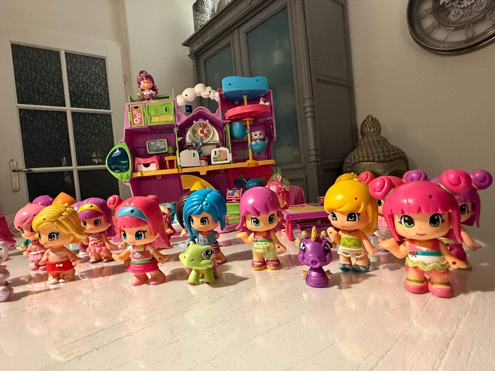 Grote Pinypon collectie met huis, auto's en veel poppetjes, Ophalen of Verzenden, Gebruikt, Overige typen